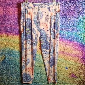 Express Pleated & Patterned Tapered Pant